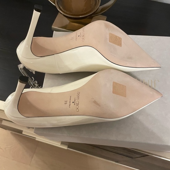 Very Elegant brand new Jimmy Choo Patent Leather Pumps Crafted with Crystals - Picture 7 of 16